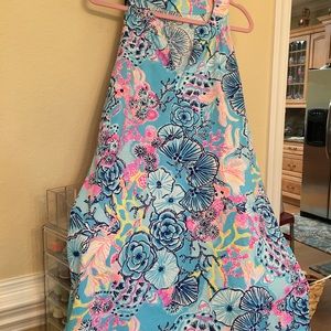 SOLD!!NOT AVAILABLE! Lilly Pulitzer Ross Swing Dress XL in aqua, pinks, white!
